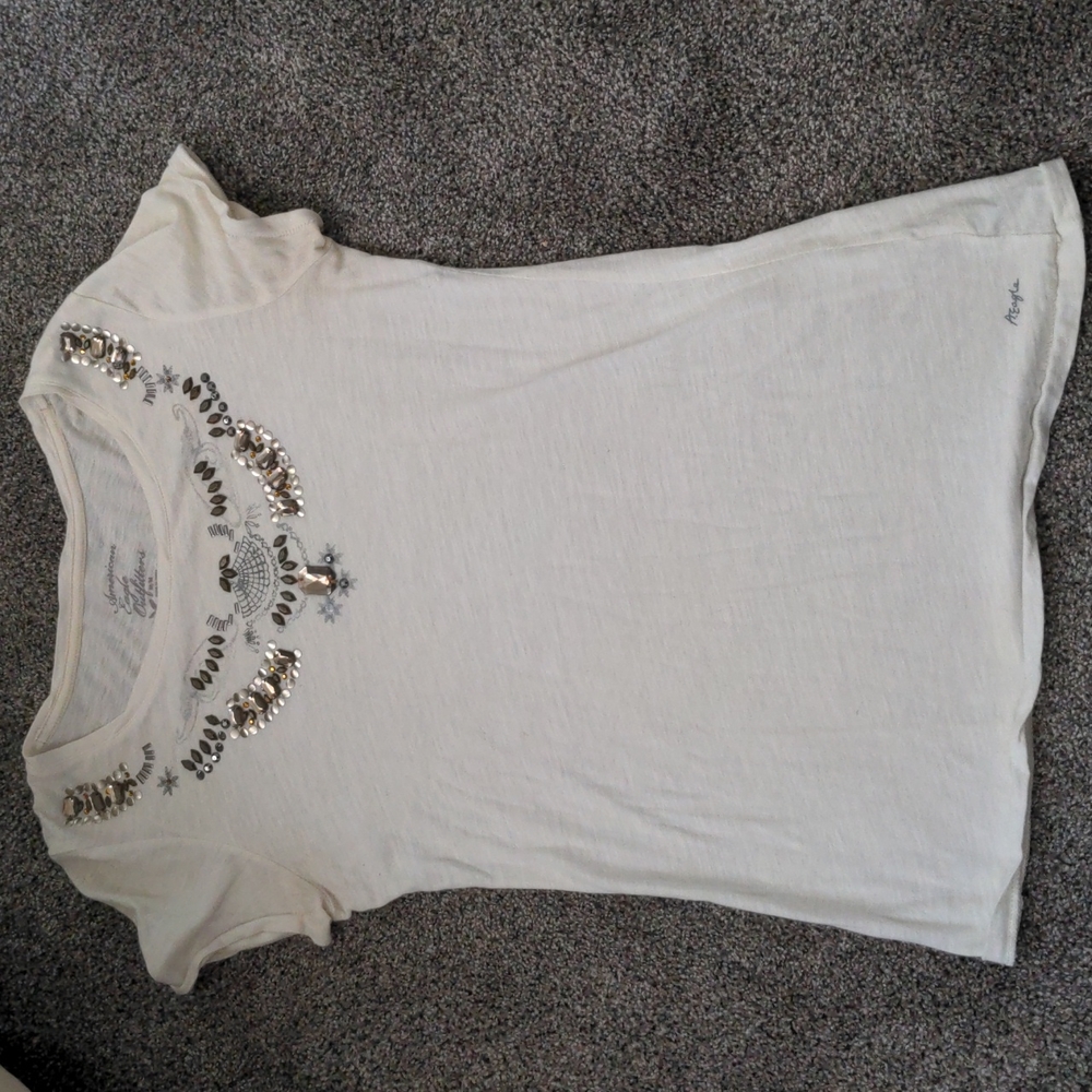 AE Jeweled Cap Sleeve Top